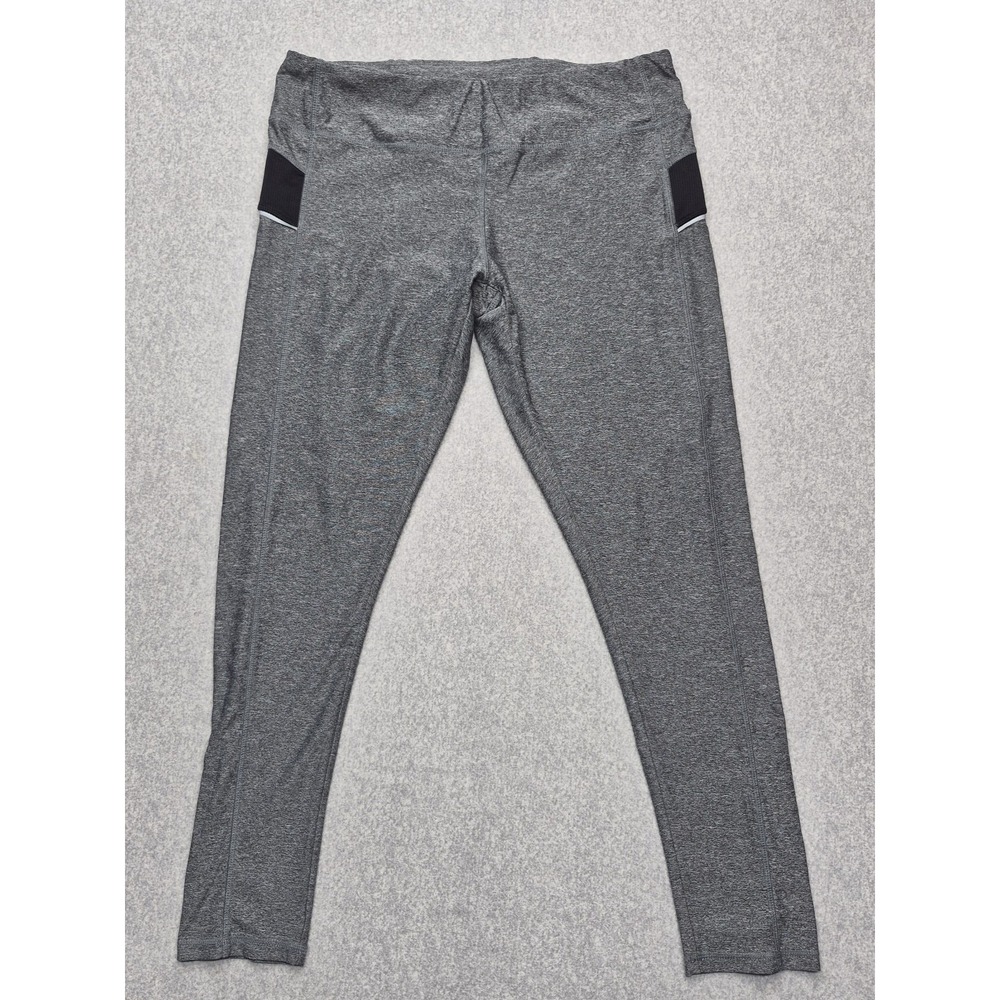 Everlast Leggings Womens XL Gray Black Performance Athletic Yoga Stretch Pockets